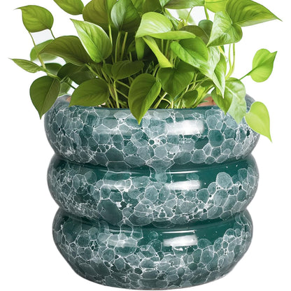 Pottery for Plants 8/10/13 Inch - Indoor Plant Pot with Drainage Hole Planter for Outdoor Plants Modern Flower Pot Round Planter for House Home Decor Living Room