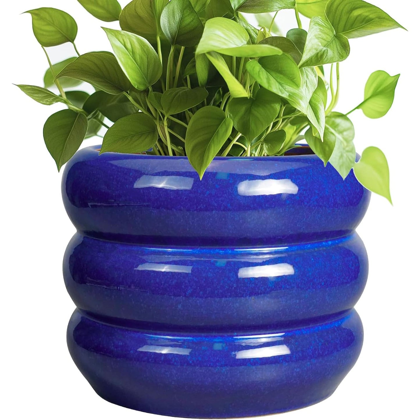 Pottery for Plants 8/10/13 Inch - Indoor Plant Pot with Drainage Hole Planter for Outdoor Plants Modern Flower Pot Round Planter for House Home Decor Living Room